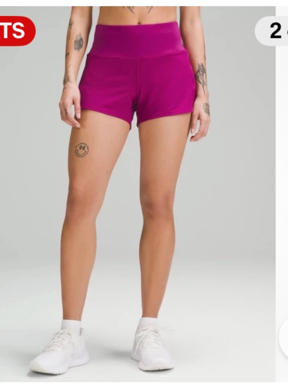 lululemon athletica Magenta purple speed up high-rise short, 2.5 inch